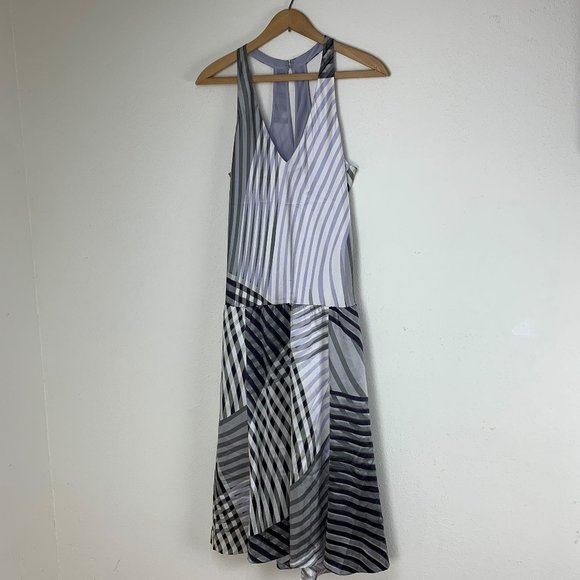 Kenneth Cole Dresses & Skirts - Casual Halter Dress by Kenneth Cole New York Size 4 Purple and Grey 41.5" Long